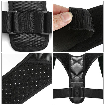 Black sandal with detailed view of strap and sole texture