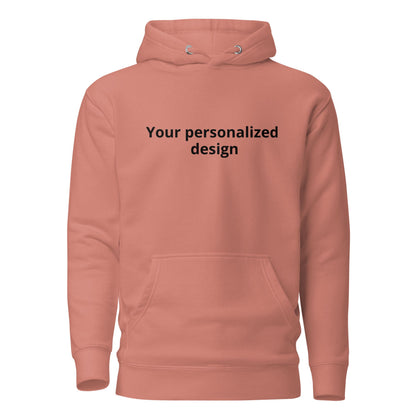 Custom hoodie featuring your own photo for a unique, personalized style. Dusty Rose. Front