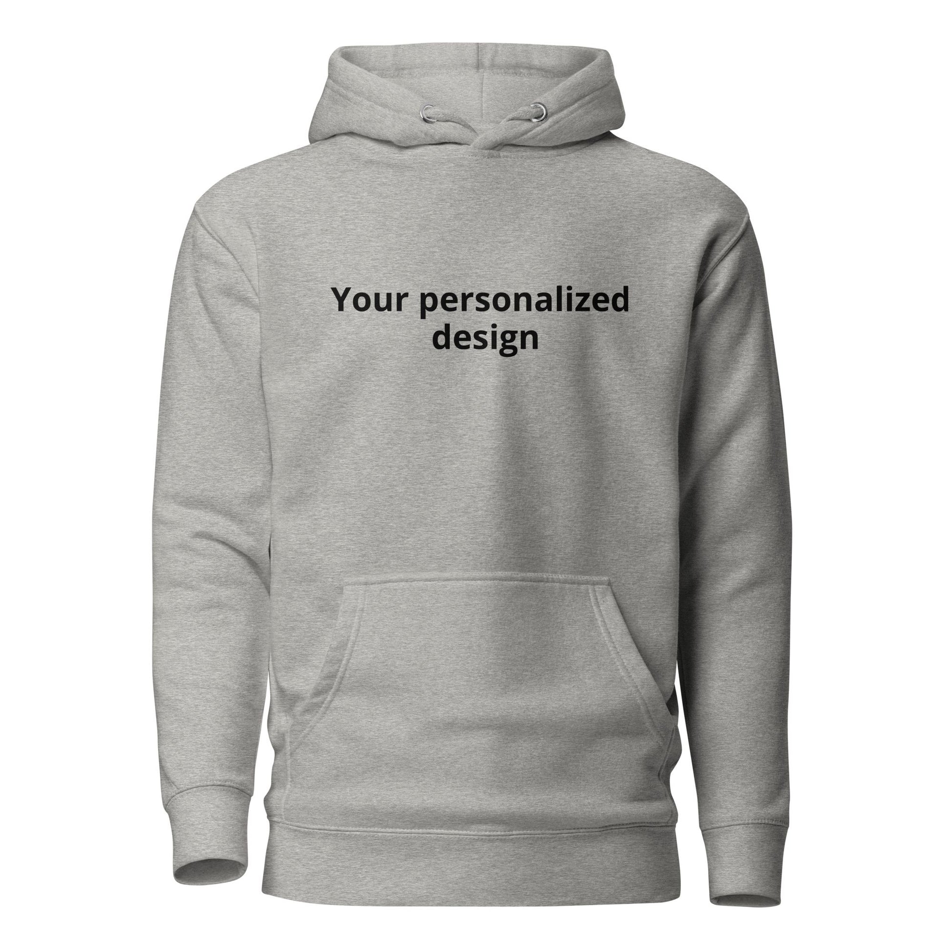 Custom hoodie featuring your own photo for a unique, personalized style. Sport Grey. Front