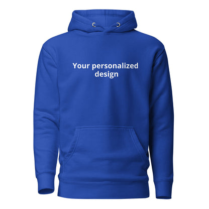 Custom hoodie featuring your own photo for a unique, personalized style. Royal Blue. Front